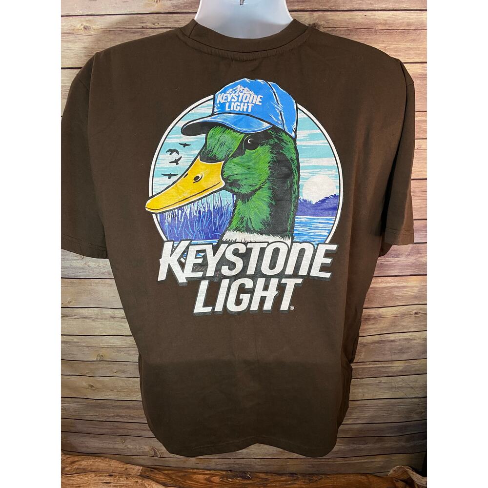 Men’s Keystone Light Duck Graphic Tee — Large -CHANGES